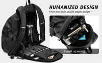 Mochila De Motociclista Para Hombres Impermeable Con Bandas Reflectantes Bolsa De Viaje Expansible Para Senderismo Y Actividades Al Aire Libre - details 4