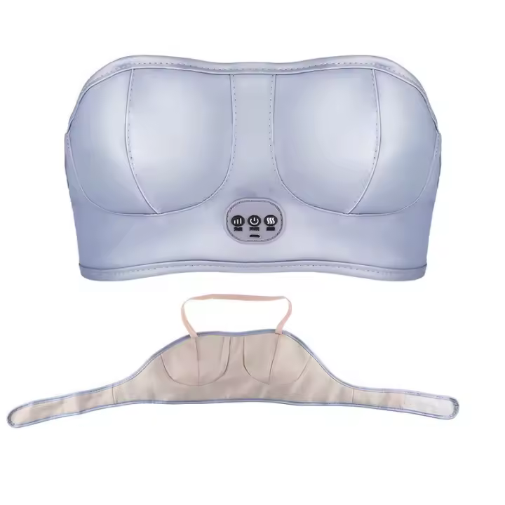 Sujetador De Masaje Para El Pecho Con Vibración Instrumento De Mejora Del Seno Alwafore PU+Cotton Linen Relajación Y Masaje Para El Breast - 1