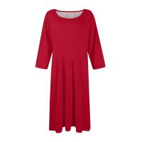 Vestido Largo De Manga Larga Para Mujer Casual Suéter Con Bolsillos Estilo Swing Suelto Cuello Redondo Color Sólido Vestido Robe - details 37