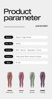 Leggings De Fitness Para Mujer Largo Completo Pantalones De Yoga Cómodos Y Ajustados Para Correr Con Cinturón Elástico Material De Poliéster Y Spandex - details 2