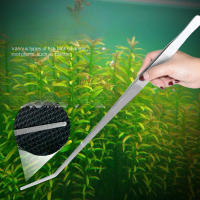 Aguja De Acero Inoxidable 48cm Para Acuario Herramientas De Escapismo Para Plantas De Tanque De Peces Pinzas Rectas Y Curvas Para Alimentación Acuática - details 8