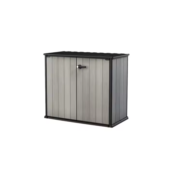 KETER 232781 Cobertizo de exterior Patio Store 140x73,6x120 cm y 1m2 - Deco Gris - 1