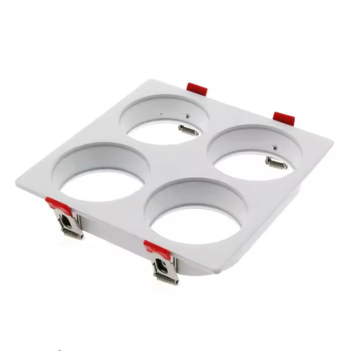 IluminaShop - Aro de Empotrar Blanco Para 4 Modulos 10W Serie Cobfix - 1