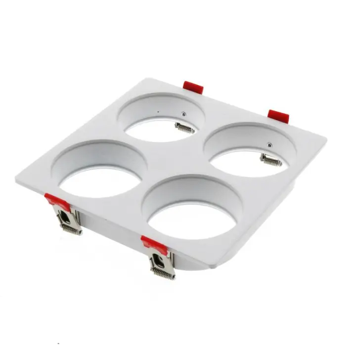 IluminaShop - Aro de Empotrar Blanco Para 4 Modulos 10W Serie Cobfix - 1