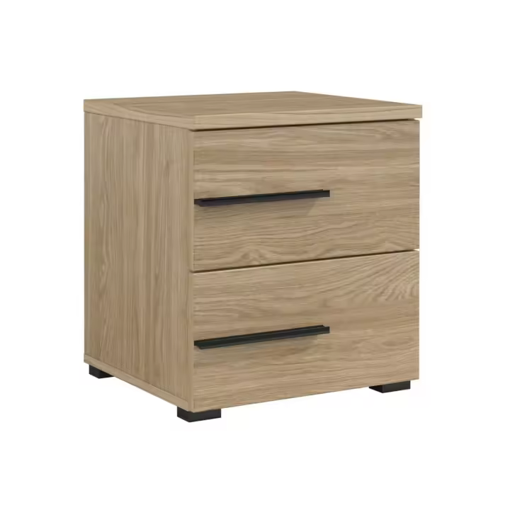 Mesilla de noche Austin AY102 , Muebles ES, Aglomerado laminado, Blanco, 44.8 x 49.1 x 40cm - 1