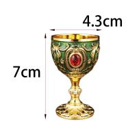 Vaso Gótico Medieval Vintage 30ml Con Patrón De Flores Taza De Bebida Ceremonial Artesanal Para Regalos De Renacimiento Y Fiesta - details 5