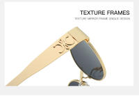 Gafas De Sol Ellipticas 9521 Con Montura De Metal Estilo Europeo Y Americano Tendencia Ins Gafas De Moda Para Hombre Y Mujer - details 6