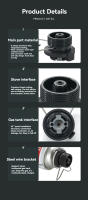 Adaptador De Estufa De Montaña Para Cilindro De Gas Largo Versión Negra CAMPINGMOON Accesorio De Camping Al Aire Libre BKZ10 - details 2
