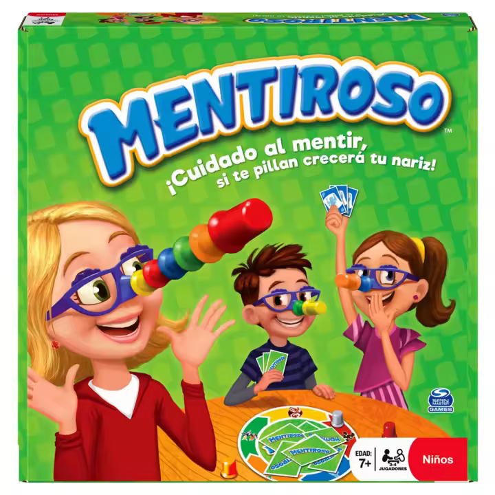 Juego de mesa mentiroso. Deshazte de tus cartas sin mentir. 26,67x 26,67x5,08cm (Spin Master 6065110) - 1