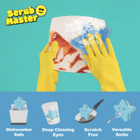 Esponja Multifuncional Scrub Master Sin Arañazos Para Cocina BPA Libre Hecha Con Espuma De Polímero Resistente a Manchas Y Olores - details 1