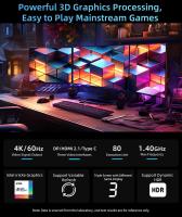 Mini PC BMAX B9 Plus, Intel Core i5-1250P 12 núcleos, 24GB RAM LPDDR5 512GB SSD, DP+HDMI+Type-C con pantalla 4K, Windows 11, Dynamic HDR, WiFi 6, Bluetooth 5.2, 2*USB 3.2, 2*USB 2.0, 1*RJ45, For Business and Daily Use - details 3