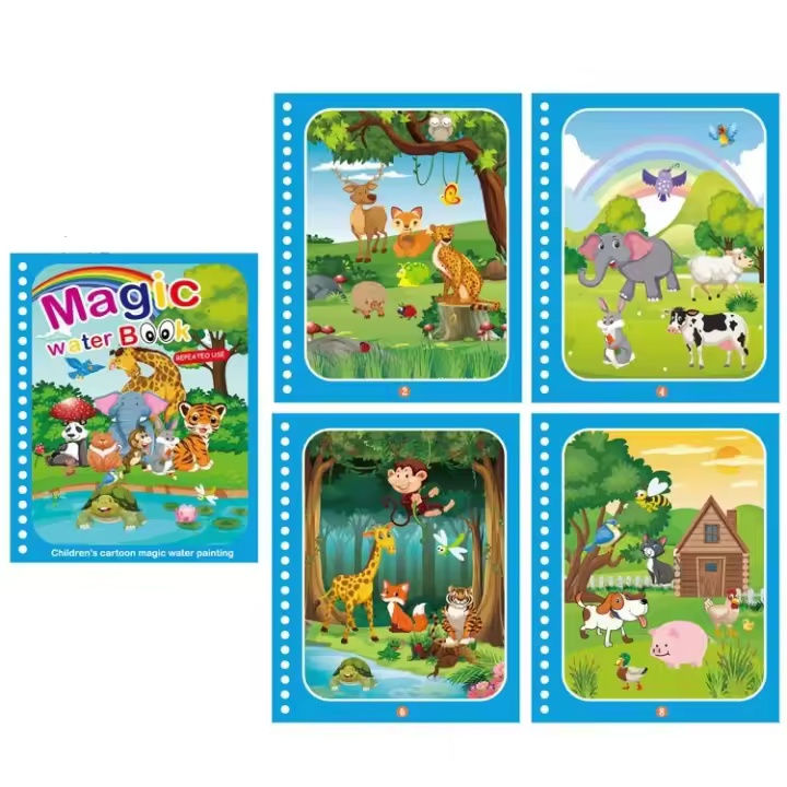 Nuevos Libros De Dibujo Con Agua Para Niños Juguetes De Pintura Para Niños Regalo De Cumpleaños Y Navidad Para Niños Y Niñas Edad 3-12 Años - 1