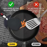2 Piezas Espátula de silicona, Espátula Ancha para Panqueques para Huevos Fritos, Tortitas, Pescado, Hamburguesas, Filetes Y Otros Platos (Negro) - details 2