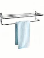 Toallero joris,60x24x18cm,toallero de hierro cromado con tornillos y tacos incluidos,estanteria y toalleros de baño.WKL Store - details 1