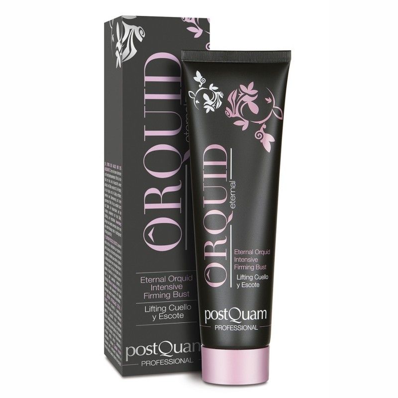 PostQuam - Crema Lifting Cuello y Escote Eternal Orchid - Crema Lifting Intensiva para Escote y Cuello con Ácido Hialurónico, Elastina, Jojoba, Vitamina E, Oro Coloidal y Extractos de Orquídea y Kigelia Africana - 150 ml