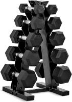 Mancuernas hexagonales ergonómicas con empuñadura de cromo y revestimiento de caucho. 2x2.5kg / 2x5kg / 2x7.5kg / 2x10kg / 2x12,5kg / 1x15kg / 1x17,5kg / 1x20kg / 1x25kg - details 1