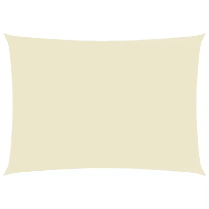 Toldo de vela rectangular tela Oxford color crema 2,5x5 m - 1