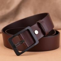 Cinturón De Cuero Retro Para Hombre Con Hebilla De Punta Negra Moda Casual De Marca Vintage Cinta De Cintura De Aluminio PU - details 10