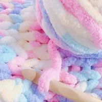 Hilo De Cenillo Multicolor De 250g Para Tejer Y Crochet Cojín Mantel Suave Cálido Línea Gruesa Para Bufanda Y Abrigo - details 2