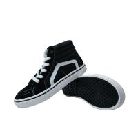 Zapatos altos de lona para niño y niña con cordones y suela de goma ANDY-Z AN2392 black - details 2