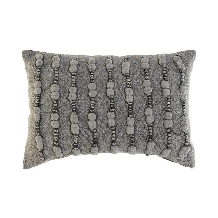 COJIN ALGODON 50X15X30 392 GR, BORDADO GRIS CLARO TX208680 - EL MEJOR COMPLEMENTO PARA TU HOGAR FIJALO - 1