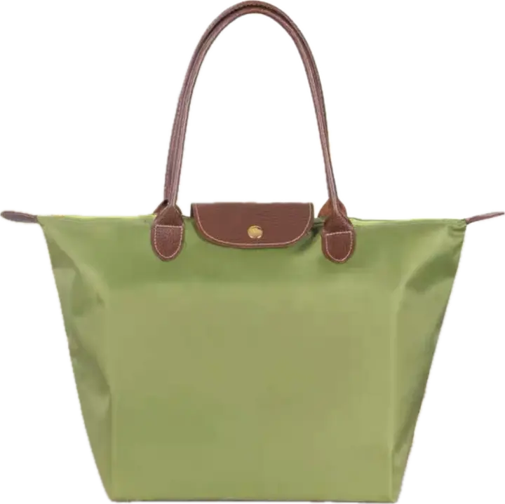 MEJORADA Bolso plegable de nylon con asa superior para mujer，estilo clásico，tamaño 42*27*19CM - 1