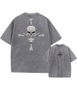 Camiseta Hip Hop Retro Lavada Streetwear Anime Impresión Estilo Graphic Verano 100% Algodón Unisex Hombre Mujer Tops Tees Y2K - details 2