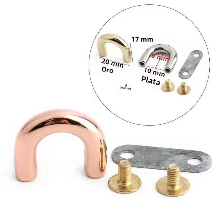 Conector De Puente En Forma De U Para Bolso 5PCS Modificación De Hebilla Metálica Removible Para Mujer Accesorios De Bolso Material De Aleación De Zinc Color Oro/Light Gold/Rosa/Silver/Chrome - 1