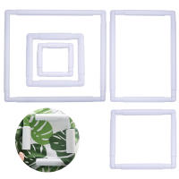 Marco De Bordado Removible IMZAY Blanco Plástico Para Bordado De Cruz Herramientas De Artesanía Tamaño Profesional 6*6/8*8/11*11/17*11/17*17 Pulgadas - details 0
