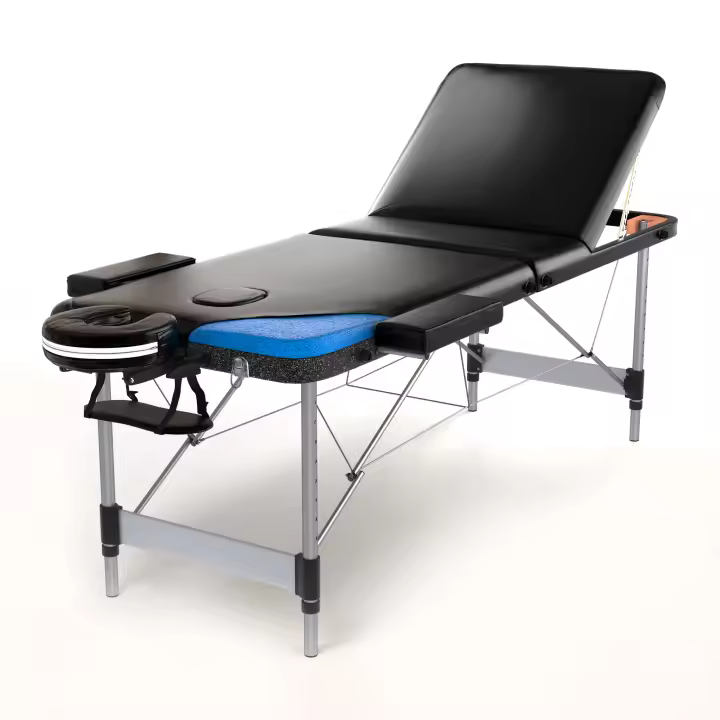 MASAJE PROFESIONAL DE LECHE 3 ÁREAS DE ALUMINIO-PLEGABLE Y PORTÁTIL COD-03 - 1
