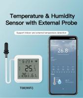 Sensor De Temperatura Y Humedad WiFi Tuya Con Probing Externo Para Hogar Inteligente Monitorización Por APP Para Plantas Acuario Vino - details 0