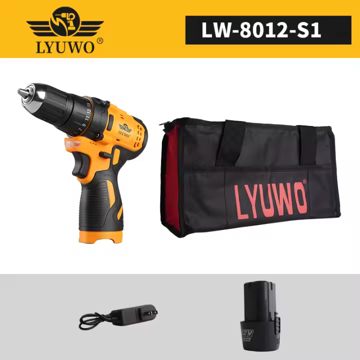 LYUWO12V Taladro Eléctrico Sin Cable De Alta Torque Con Motor Brushless Mini Taladro De Impacto Portátil Cargable Herramienta Eléctrica Para Tornillos - 1