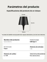 Lámpara De Mesa Inalámbrica LED Para Botella De Vino 3 Colores Regulables a Medida Recargable Por USB Luz De Ambiente Táctil Impermeable Para Comedor - details 12