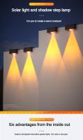 Lámpara Solar LED Exterior 2024 Impermeable Para Pared Ilumina Arriba Y Abajo Decoración De Jardín Hogar Navidad Fuente De Energía Solar ABS IP65 - details 20