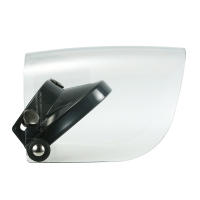 Visera Universal Para Casco De Motocicleta Retro Con 3 Cierres Y Lente Plegable Protección Solar PU Material - details 9