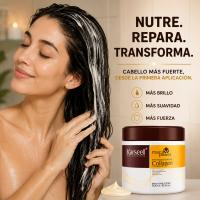 KARSEELL Mascarilla Capilar de Colágeno Reparación Profunda Hidratación Intensa Colágeno Aceite de Argán Coco Aguacate Maca Karité Antifrizz Antiencrespamiento Alisado Hidratación Intensa Cabello Seco y Dañado Todo Tipo de Cabello 500 ml - details 0