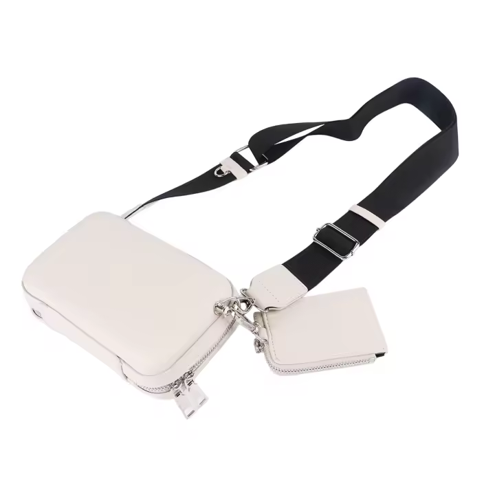 Bolso de cuero de PU para citas, Vacaciones, Cuadrado Blanco - 1