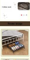 Estante De Zapatos Simple Para Debajo De La Cama Con Cierre Rodante Almacenamiento Espacioso Para Botas Organizador De Zapatos Para El Hogar Material De Hierro - details 3