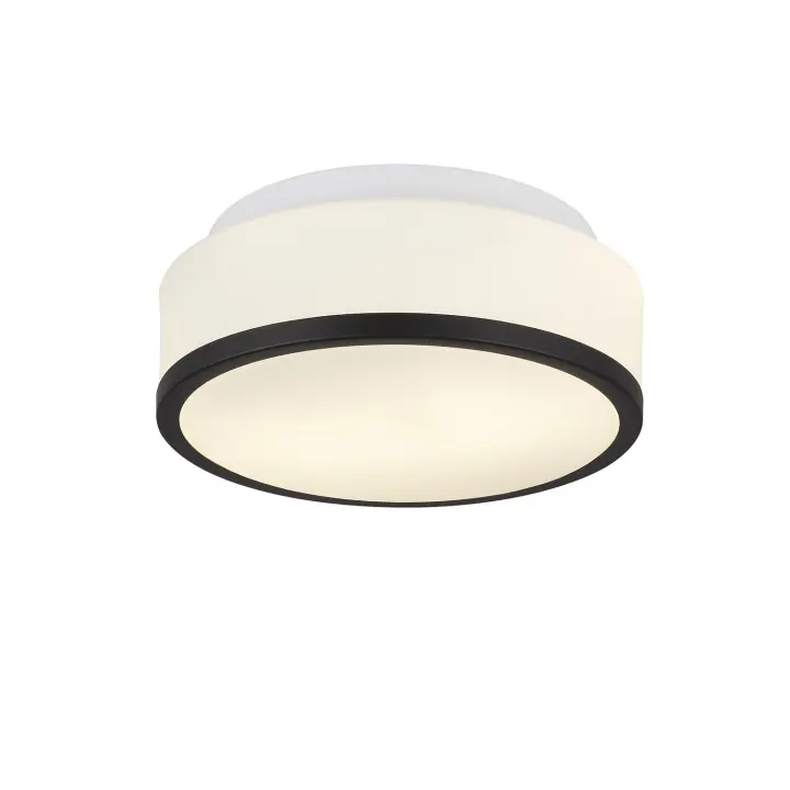 Contemporáneo quesino Techo Negro Maple Vidrio 2 Luces E27 - 1