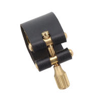 Ligadura De Bocina De Saxofón Alto Cierre Rápido De Cuero Accesorios De Metal Bakelite Para Flutea - details 4