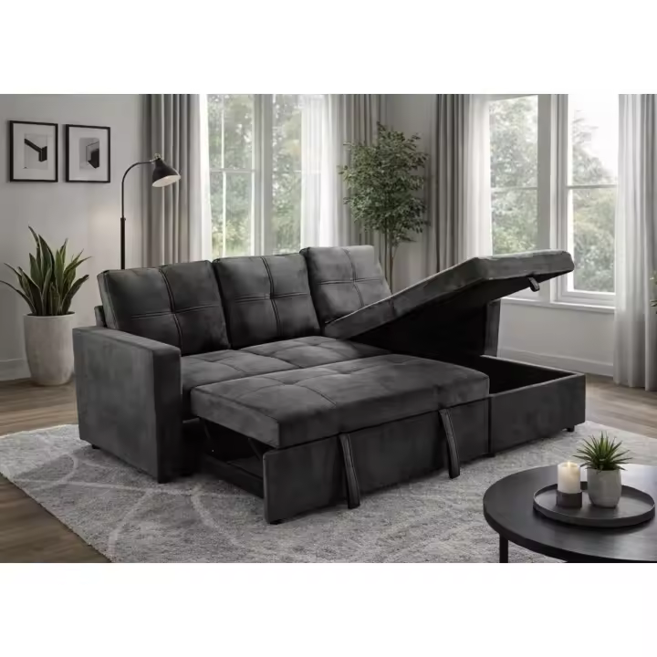 Sofa Cama Chaise Longue Pau 215cm Beige - 1