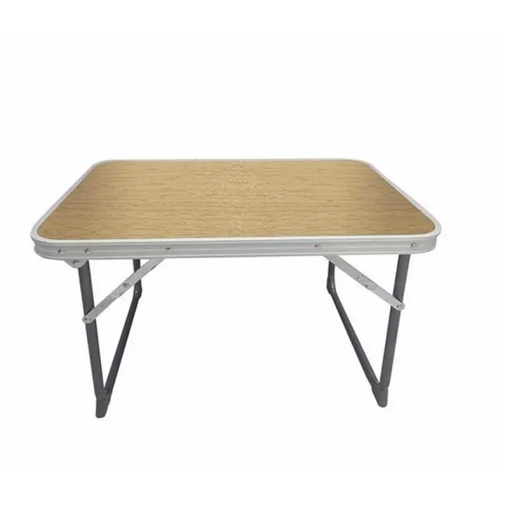 Gerimport Mesa Camping Hierro Marrón 60x40x40cm Portátil Resistente - 1