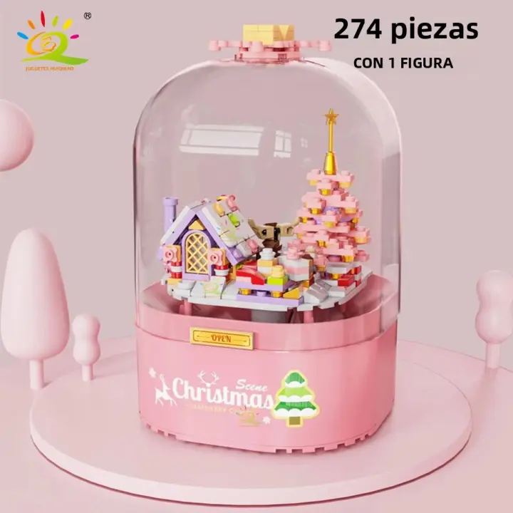 Casa De Santa Claus De Bloques De Construcción Musical HUIQIBAO Regalo De Navidad Para Niños Y Adultos Bricks De Ciudad Amigo DIY - 1