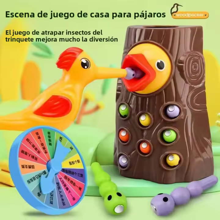Juguete Educativo Montessori Para Niños Cazador De Lagartos De Madera Juego Magnético Para Desarrollo Infantil Tablero Ocupado - 1