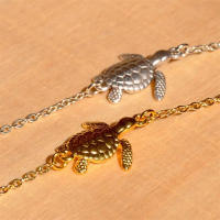 Pulsera De Tobillo Para Mujer Con Tortuga Marina Pequeña Bonita Vintage En Oro Y Plata Estilo Bohemio Joyería De Playa Accesorios De Verano - details 2