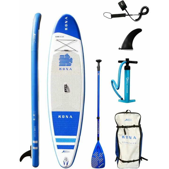 KONA Core Air - Paddle Surf Inflable SUP | Kit Completo | Accesorios de uso y transporte | Unisex, Adultos/Niños | Remo | 10.8-12.6 - 14.0 - 1
