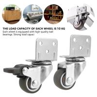 4Pcs Rodillos De Muebles Con Frenado De Seguridad Universal Giratorios Silenciosos Para Muebles Tabla Silla Sofá Tamaño 1/1.25/2 Pulgadas - details 5
