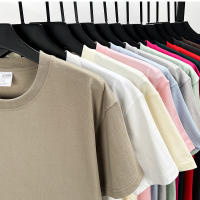Camiseta De Algodón Puro 100% Para Hombre Manga Corta Verano Moda Casual Color Sólido Cuello Redondo Top Amplio Para Pareja - details 2