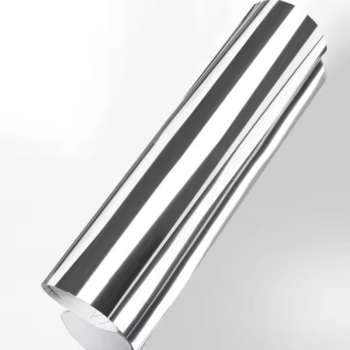 Película De Adhesivo De Vinilo Plateado Espejo De Alta Elasticidad Premium Para DIY Decalcomanía Con Suelo De Aire Roll Adhesivo De Película De Automóvil - 1