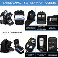 Mochila de viaje multifuncional para ordenador portátil aprobada por la aerolínea, mochila informal para senderismo corto, mochila de montaña para estudiantes, W - details 13